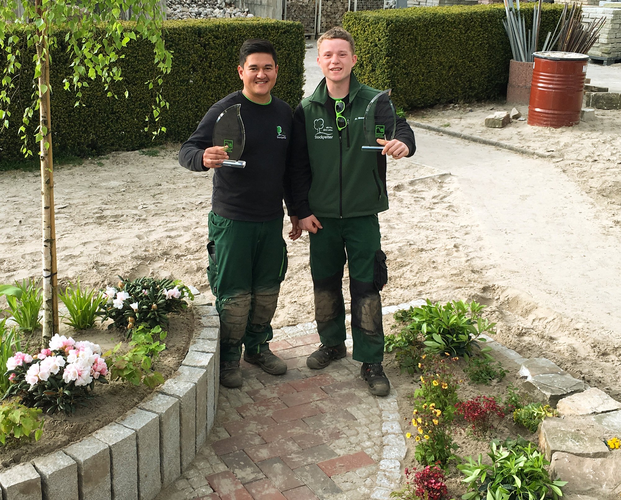 1. Platz beim Land­schafts­gärtnerCup 2017 Stockreiter Garten